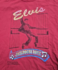 PRESLEY, Elvis - RED "Jailhouse Rock" T-SHIRT L