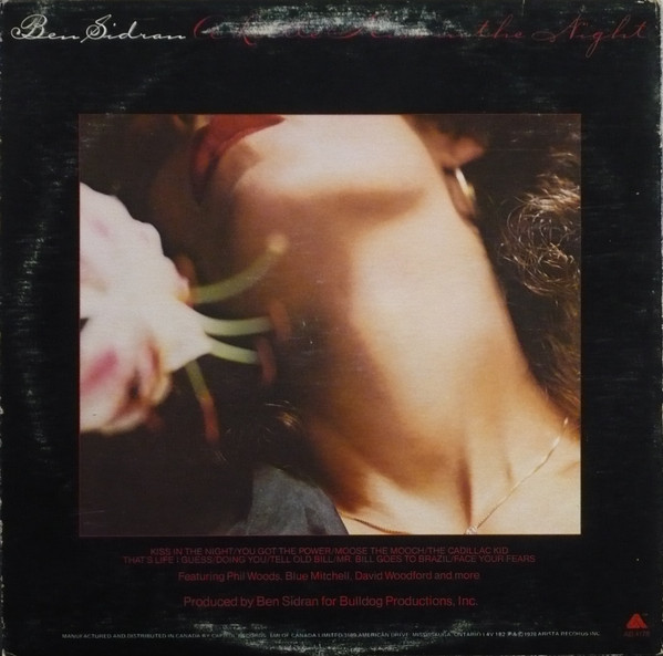 Ben Sidran - A Little Kiss In The Night (LP, Album) (Very Good Plus (VG+)) - Image 2