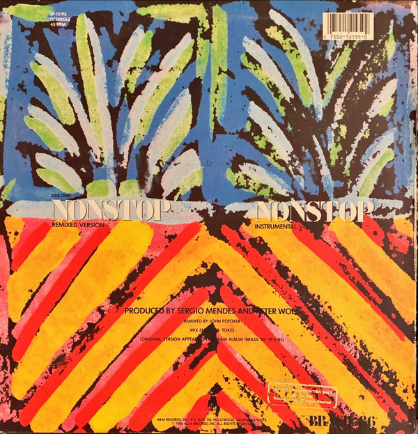 Sérgio Mendes - Nonstop Promotion Copy (12", Promo) (Near Mint (NM or M-)) - Image 2