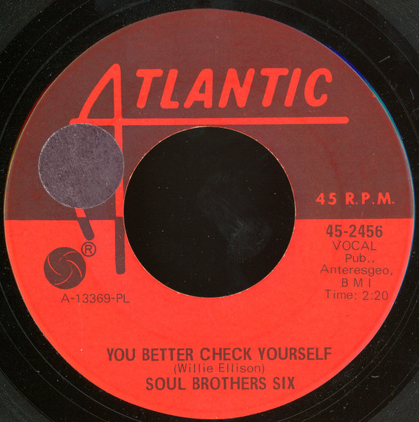 Soul Brothers Six - You Better Check Yourself (7", Single, PL ) (Very Good (VG))