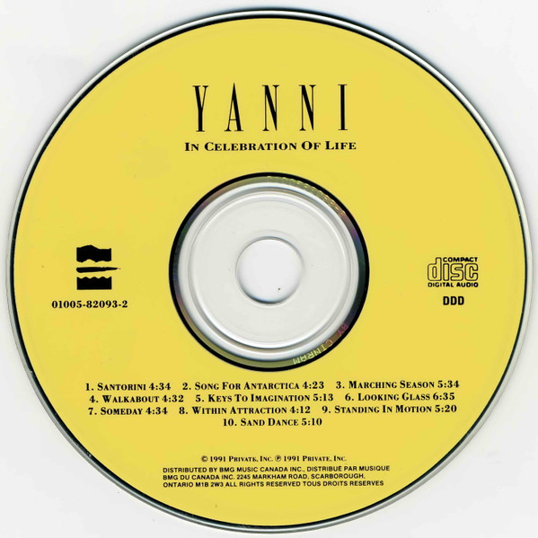 Yanni (2) - In Celebration Of Life (CD, Comp) (Near Mint (NM or M-)) - Image 4