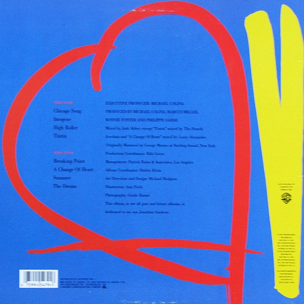 David Sanborn - A Change Of Heart (LP, Album) (Near Mint (NM or M-)) - Image 2