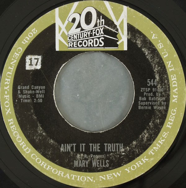 Mary Wells - Ain't It The Truth / Stop Takin' Me For Granted (7", Mono, Styrene, Ter) (Very Good Plus (VG+)) - Image 3