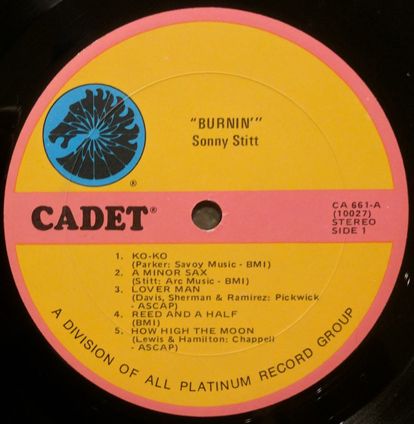 Sonny Stitt - Burnin' (LP, Album, RE) (Near Mint (NM or M-)) - Image 2