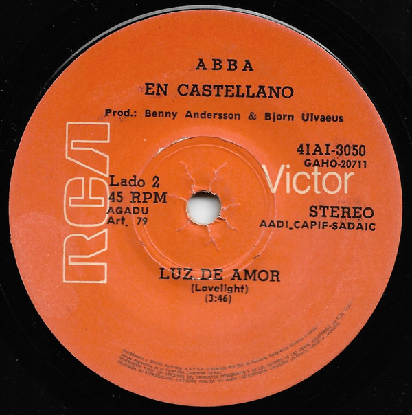 ABBA - Chiquitita (En Castellano) (7", Single, Ora) (Very Good (VG)) - Image 2