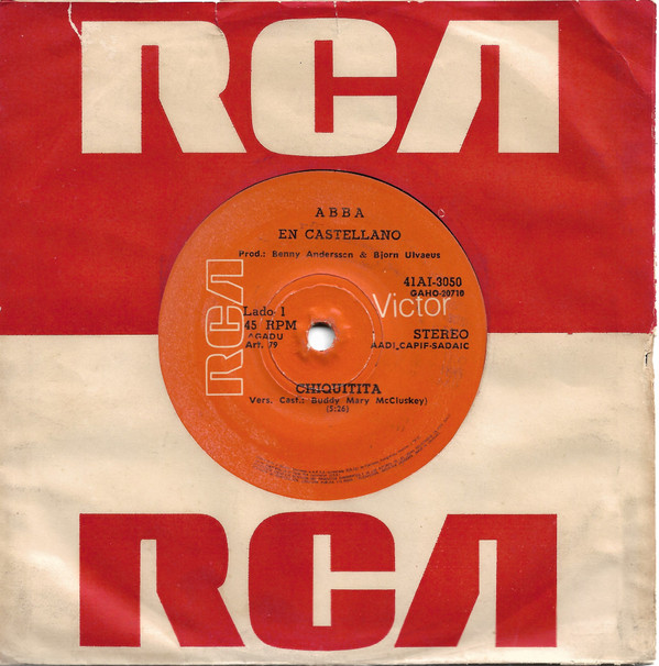 ABBA - Chiquitita (En Castellano) (7", Single, Ora) (Very Good (VG)) - Image 3