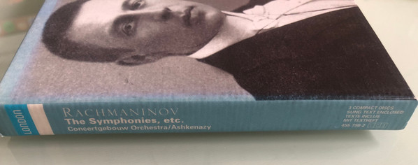 Rachmaninov* / Concertgebouw Orchestra*, Vladimir Ashkenazy - The Symphonies (Symphonies 1-3 / The Bells / Symphonic Dances / The Isle Of The Dead) (3xCD, Comp + Box) (Near Mint (NM or M-)) - Image 3