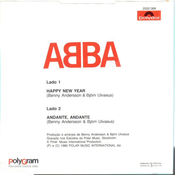 ABBA - Happy New Year • Andante, Andante (7", Single) (Near Mint (NM or M-)) - Image 2