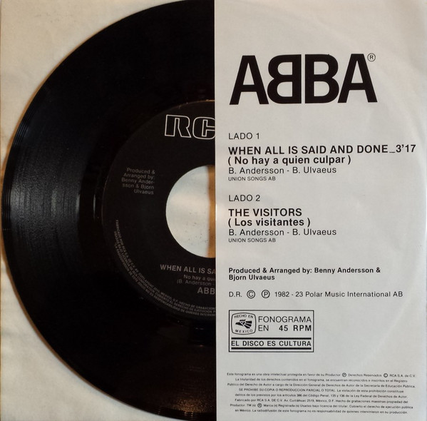 ABBA - When All Is Said And Done (7", Single) (Very Good Plus (VG+)) - Image 2