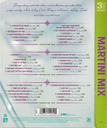 Various - Martini Mix (3xCD, Comp) (Near Mint (NM or M-)) - Image 2