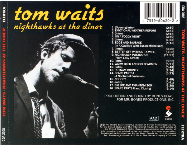 Tom Waits - Nighthawks At The Diner (CD, Album, RE) (Mint (M)) - Image 2