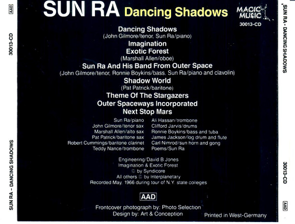 Sun Ra - Dancing Shadows (CD, Album, RE, Unofficial) (Near Mint (NM or M-)) - Image 2