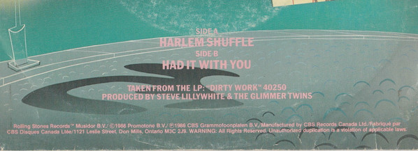 The Rolling Stones - Harlem Shuffle (7", Single) (Very Good Plus (VG+)) - Image 5