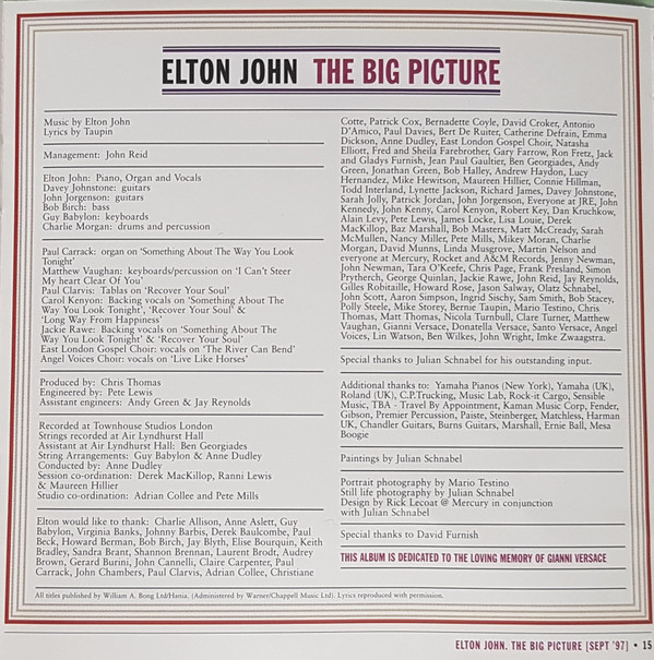 Elton John - The Big Picture (CD, Album) (Mint (M)) - Image 2