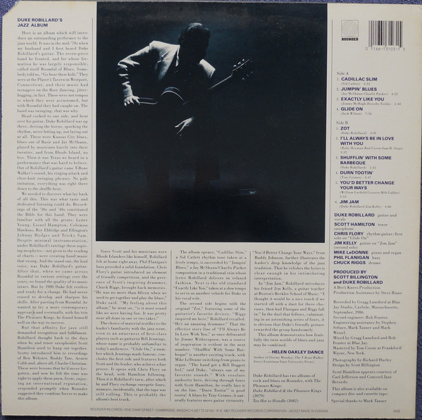 Duke Robillard - Swing (LP, Album) (Near Mint (NM or M-)) - Image 2