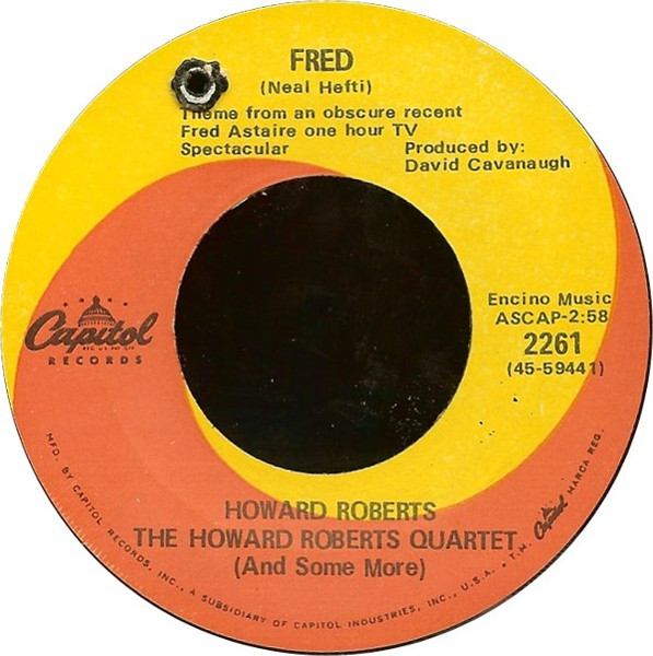 Howard Roberts, The Howard Roberts Quartet - Fred (7") (Very Good Plus (VG+))