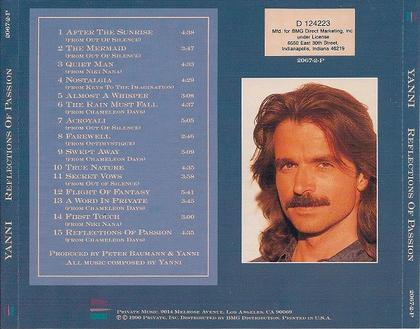 Yanni (2) - Reflections Of Passion (CD, Comp, Club) (Near Mint (NM or M-)) - Image 2