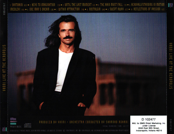 Yanni (2) With The Royal Philharmonic Concert Orchestra - Live At The Acropolis (CD, Album, Club) (Near Mint (NM or M-)) - Image 2