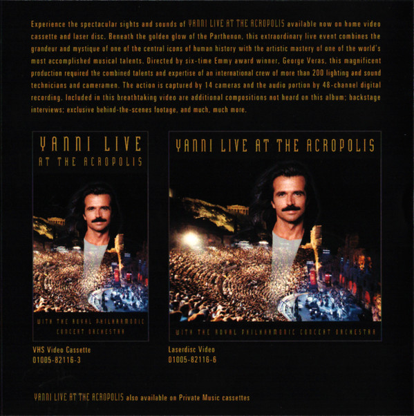 Yanni (2) With The Royal Philharmonic Concert Orchestra - Live At The Acropolis (CD, Album, Club) (Near Mint (NM or M-)) - Image 5