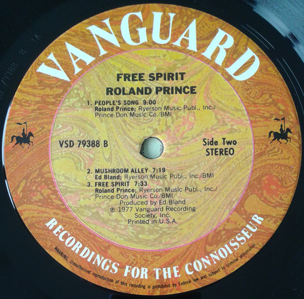 Roland Prince - Free Spirit (LP, Album) (Very Good Plus (VG+)) - Image 3