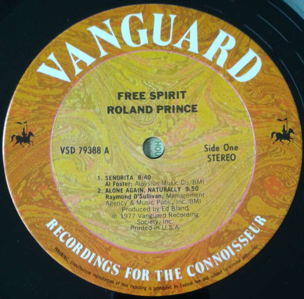 Roland Prince - Free Spirit (LP, Album) (Very Good Plus (VG+)) - Image 4