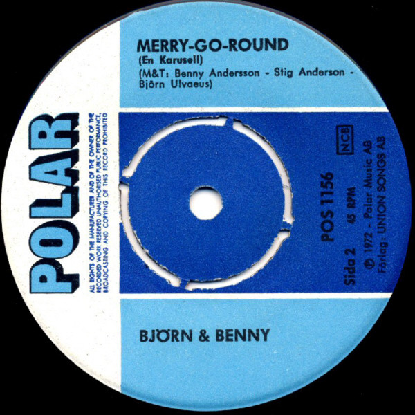 Björn & Benny, Agnetha & Anni-Frid / Björn & Benny* - People Need Love / Merry-Go-Round (En Karusell) (7", Single, Gre) (Very Good Plus (VG+)) - Image 4