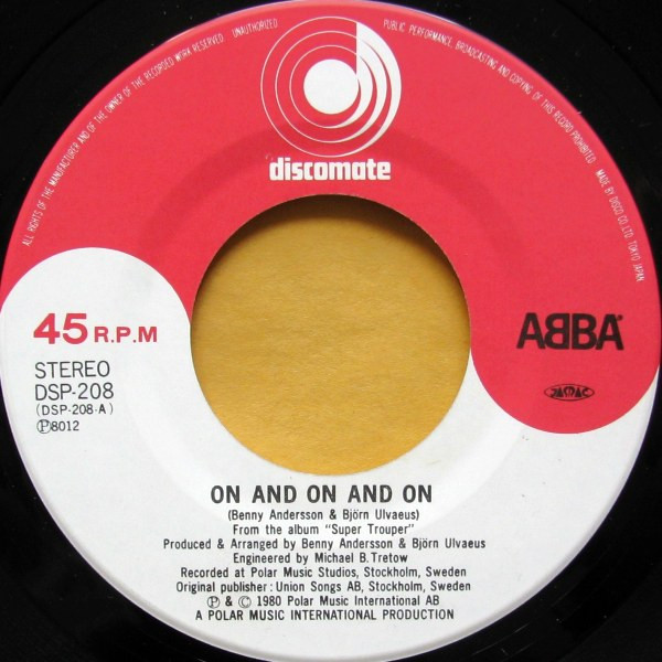 ABBA - On And On And On (7", Single) (Very Good Plus (VG+)) - Image 3