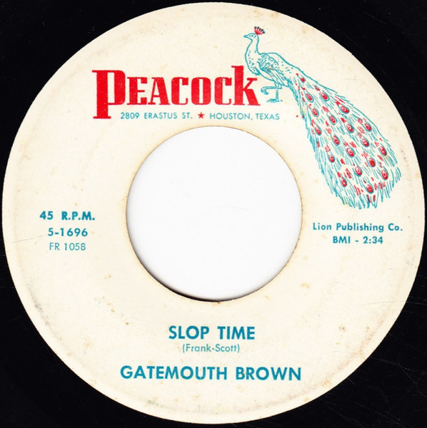 Gatemouth Brown* - Slop Time / Gate's Tune (7") (Very Good Plus (VG+)) - Image 2