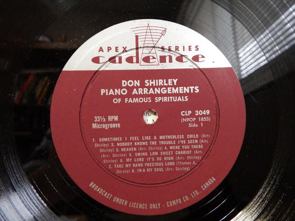 Don Shirley - Piano Arrangements Of Famous Spirituals (LP, Album) (Very Good Plus (VG+)) - Image 3