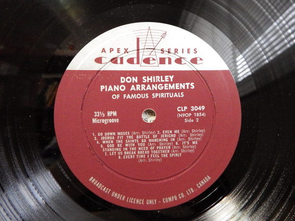 Don Shirley - Piano Arrangements Of Famous Spirituals (LP, Album) (Very Good Plus (VG+)) - Image 4