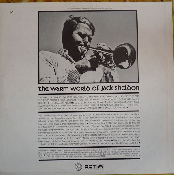 Jack Sheldon - The Warm World Of Jack Sheldon (LP, Album) (Mint (M)) - Image 2