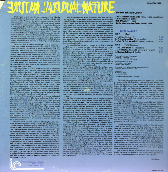 Lew Tabackin - Dual Nature (LP, Album) (Very Good Plus (VG+)) - Image 2