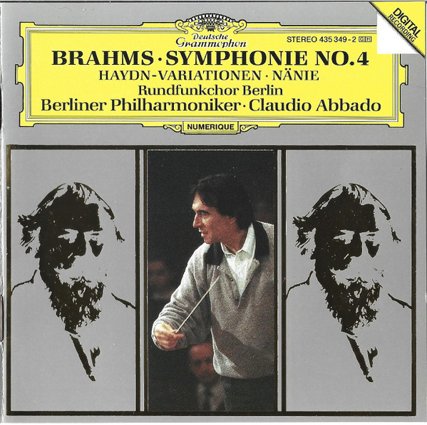 Brahms*, Rundfunkchor Berlin, Berliner Philharmoniker • Claudio Abbado - Symphonie No. 4 / Haydn-Variationen / Nänie (CD, Album) (Near Mint (NM or M-))