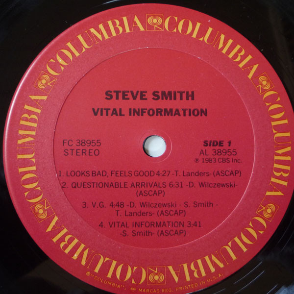 Steve Smith (5), Vital Information - Vital Information (LP, Album) (Very Good Plus (VG+)) - Image 3