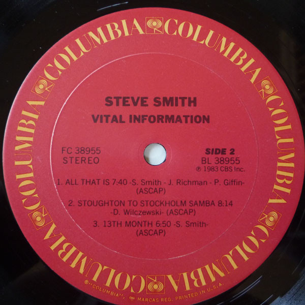 Steve Smith (5), Vital Information - Vital Information (LP, Album) (Very Good Plus (VG+)) - Image 4