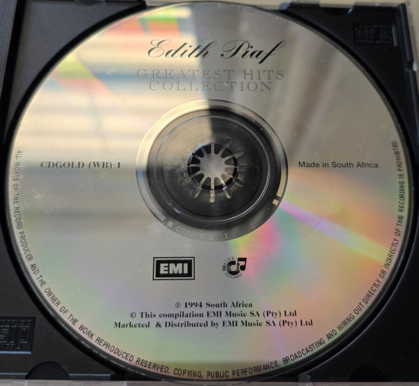 Edith Piaf - Gold Greatest Hits Collection (CD, Comp) (Near Mint (NM or M-)) - Image 3
