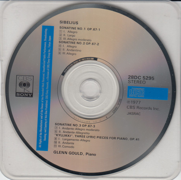 Glenn Gould, Sibelius* - 3 Sonatines, Op. 67 • "Kyllikki," Op. 41 (CD, RM) (Near Mint (NM or M-)) - Image 3