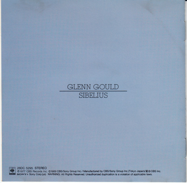 Glenn Gould, Sibelius* - 3 Sonatines, Op. 67 • "Kyllikki," Op. 41 (CD, RM) (Near Mint (NM or M-)) - Image 4