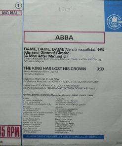 ABBA - Dame! Dame! Dame! = Gimme! Gimme! Gimme! (Cantado En Español) (7", Single) (Very Good Plus (VG+)) - Image 3