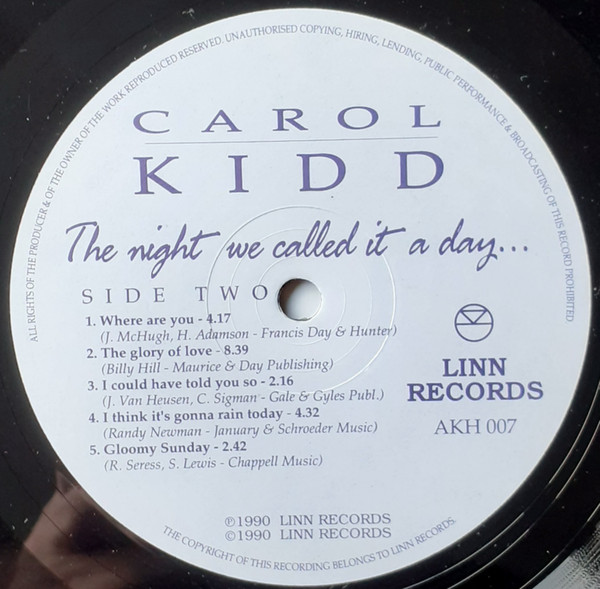 Carol Kidd - The Night We Called It A Day (LP, Album) (Near Mint (NM or M-)) - Image 5