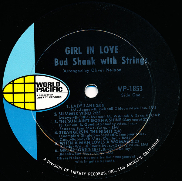 Bud Shank - Girl In Love (LP, Album, Mono) (Mint (M)) - Image 3