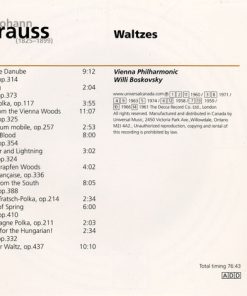 Alternative view of Johann Strauss* - Vienna Philharmonic*, Willi Boskovsky - Waltzes: The Blue Danube - Roses From The South - Vienna Blood (CD, Comp) (Near Mint (NM or M-))