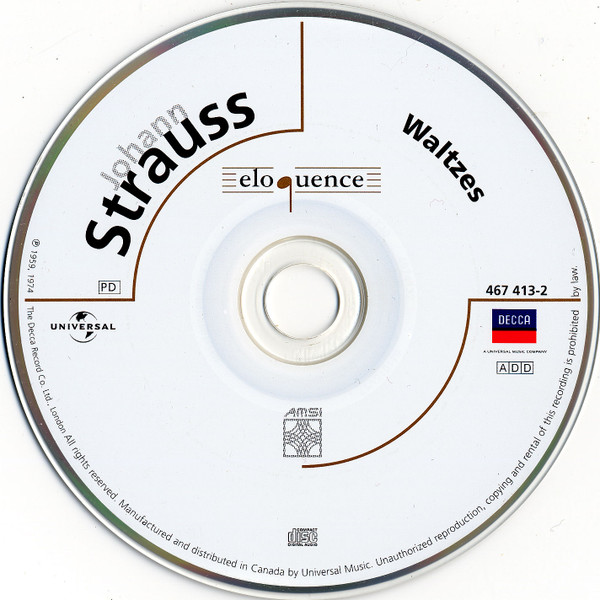 Johann Strauss* - Vienna Philharmonic*, Willi Boskovsky - Waltzes: The Blue Danube - Roses From The South - Vienna Blood (CD, Comp) (Near Mint (NM or M-)) - Image 3