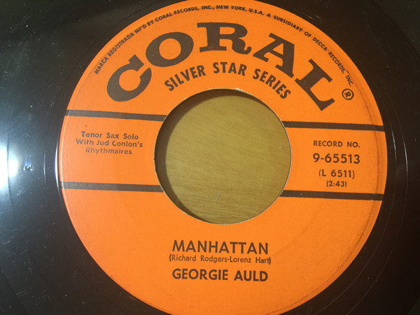 Georgie Auld - Manhattan (7", Glo) (Very Good Plus (VG+))