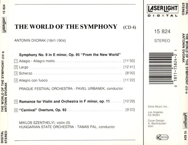 Dvorak* - Pavel Urbanek, Prague Festival Orchestra* - Tamás Pál, Hungarian State Orchestra - The World Of The Symphony, Vol. 4: Symphony No. 9 "From The New World" • Romance For Violin • Carnival Overture (CD, Comp, RE) (Near Mint (NM or M-)) - Image 2
