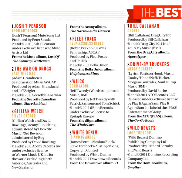 Various - The Best Of 2011 (15 Tracks From Uncut's Albums Of The Year) (CD, Comp, Jew) (Near Mint (NM or M-)) - Image 4