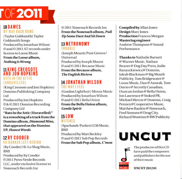 Various - The Best Of 2011 (15 Tracks From Uncut's Albums Of The Year) (CD, Comp, Jew) (Near Mint (NM or M-)) - Image 5