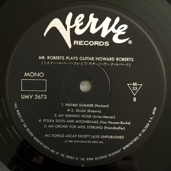 Howard Roberts - Mr. Roberts Plays Guitar (LP, Album, Mono, RE) (Near Mint (NM or M-)) - Image 4