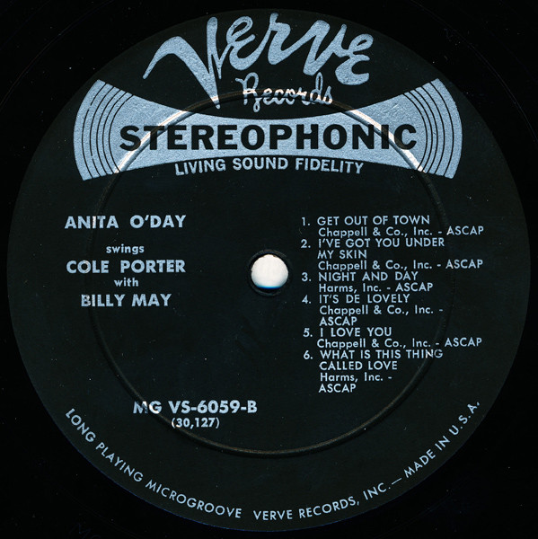 Anita O'Day with Billy May - Swings Cole Porter (LP, Album) (Very Good Plus (VG+)) - Image 3