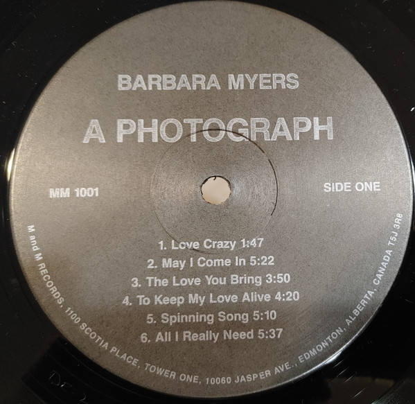 Barbara Myers - A Photograph (LP, Album) (Very Good (VG)) - Image 3
